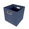 John Louis Home Fabric Bins, Canvas, Navy Blue, 11 in W BIN-C-C05 - alternate 1